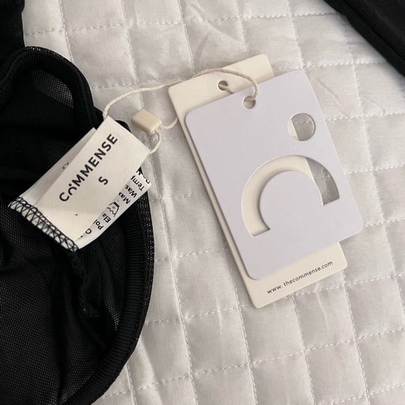 NWT REVOLVE & MINIMALIST lovers COMMENSE black mesh corset TOP S - Picture 12 of 14